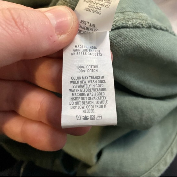 NWT Aerie Anytime Favs twill shirt oversized button up light shirt - Picture 10 of 14